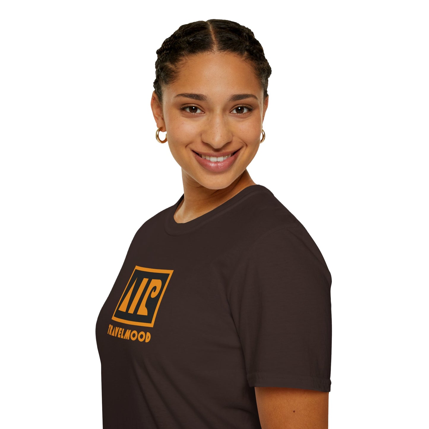 Brown T-shirt - Yellow Meros logo