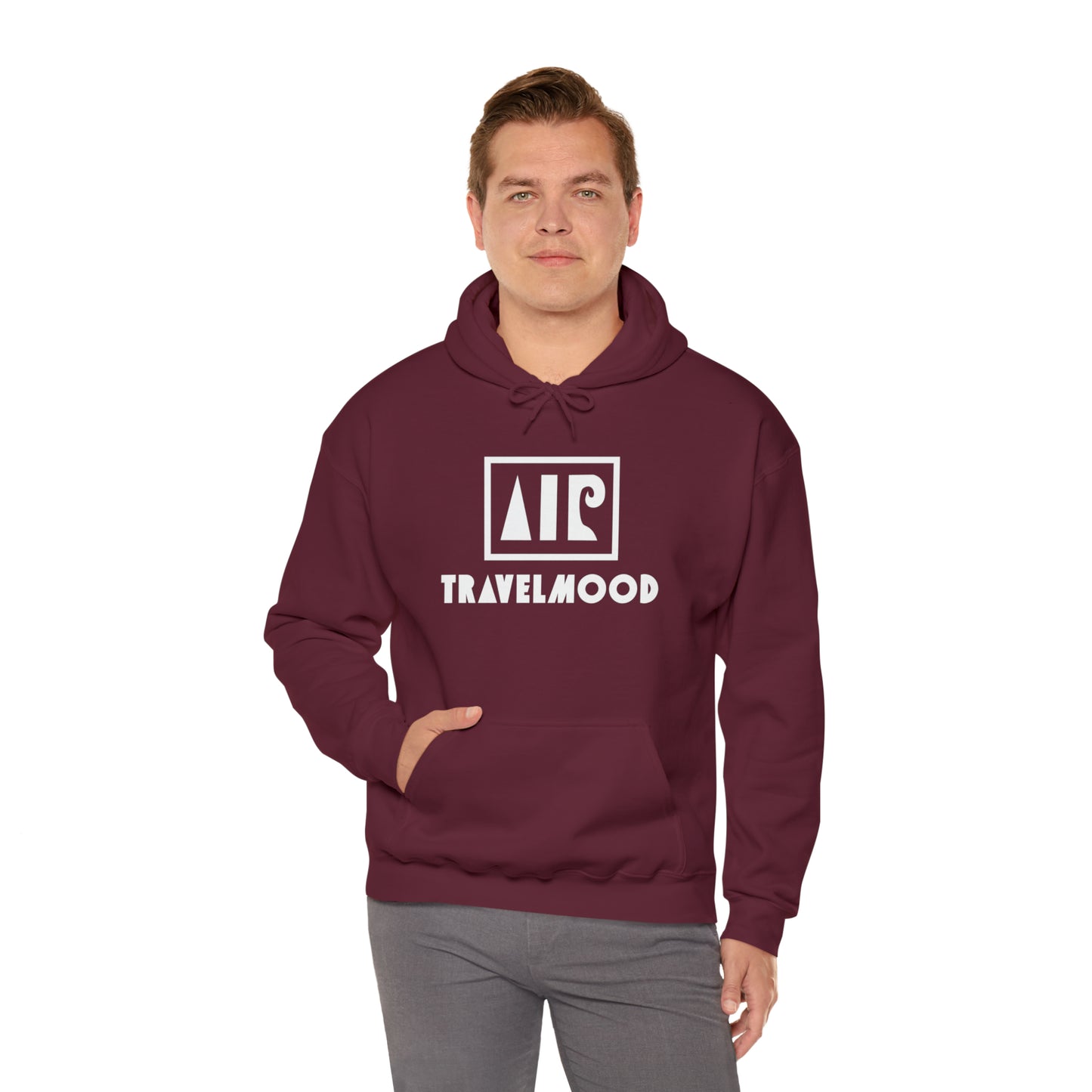 Logo and writing hoodie - Bordeaux