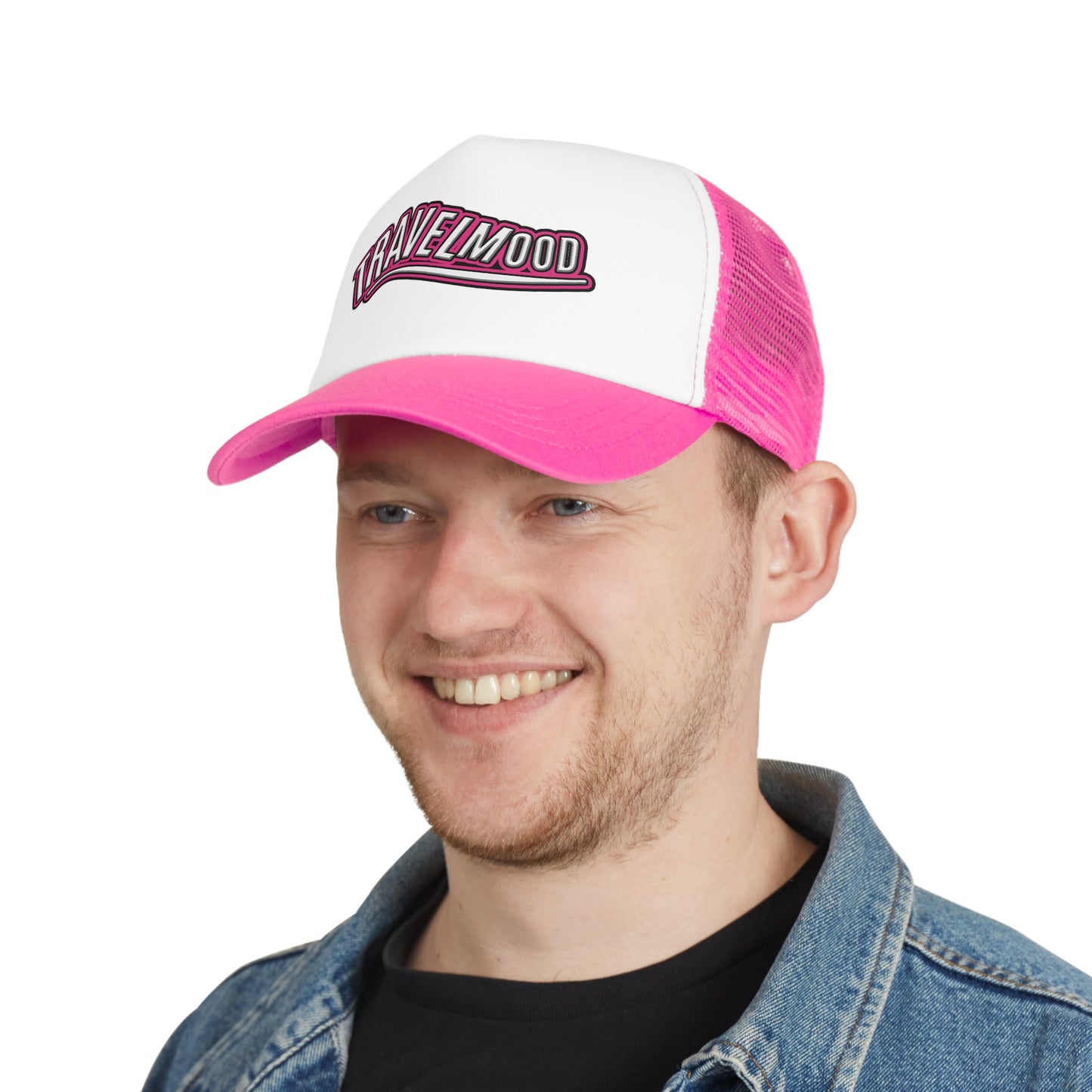 Pink cap with net