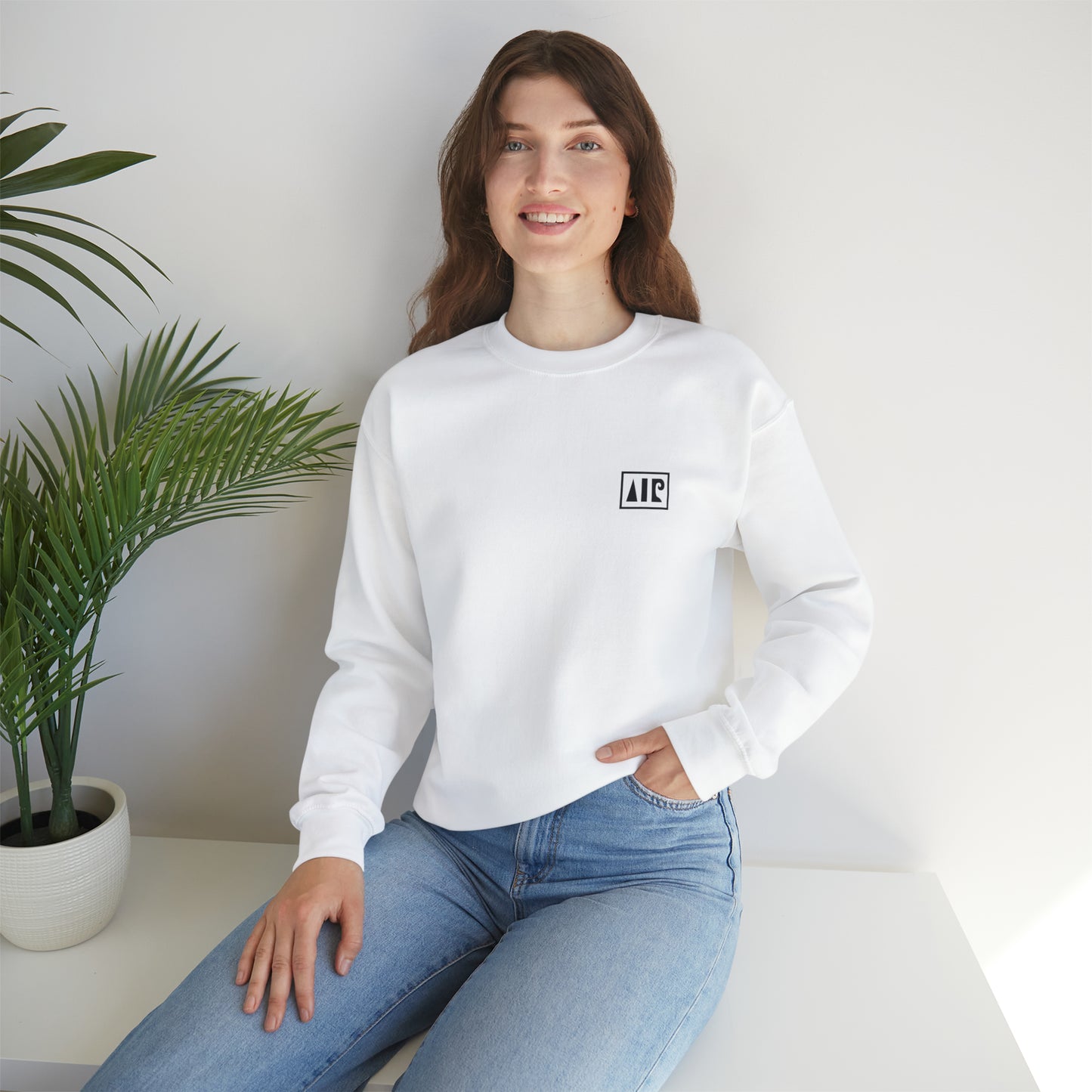 Crewneck logo sweatshirt - White