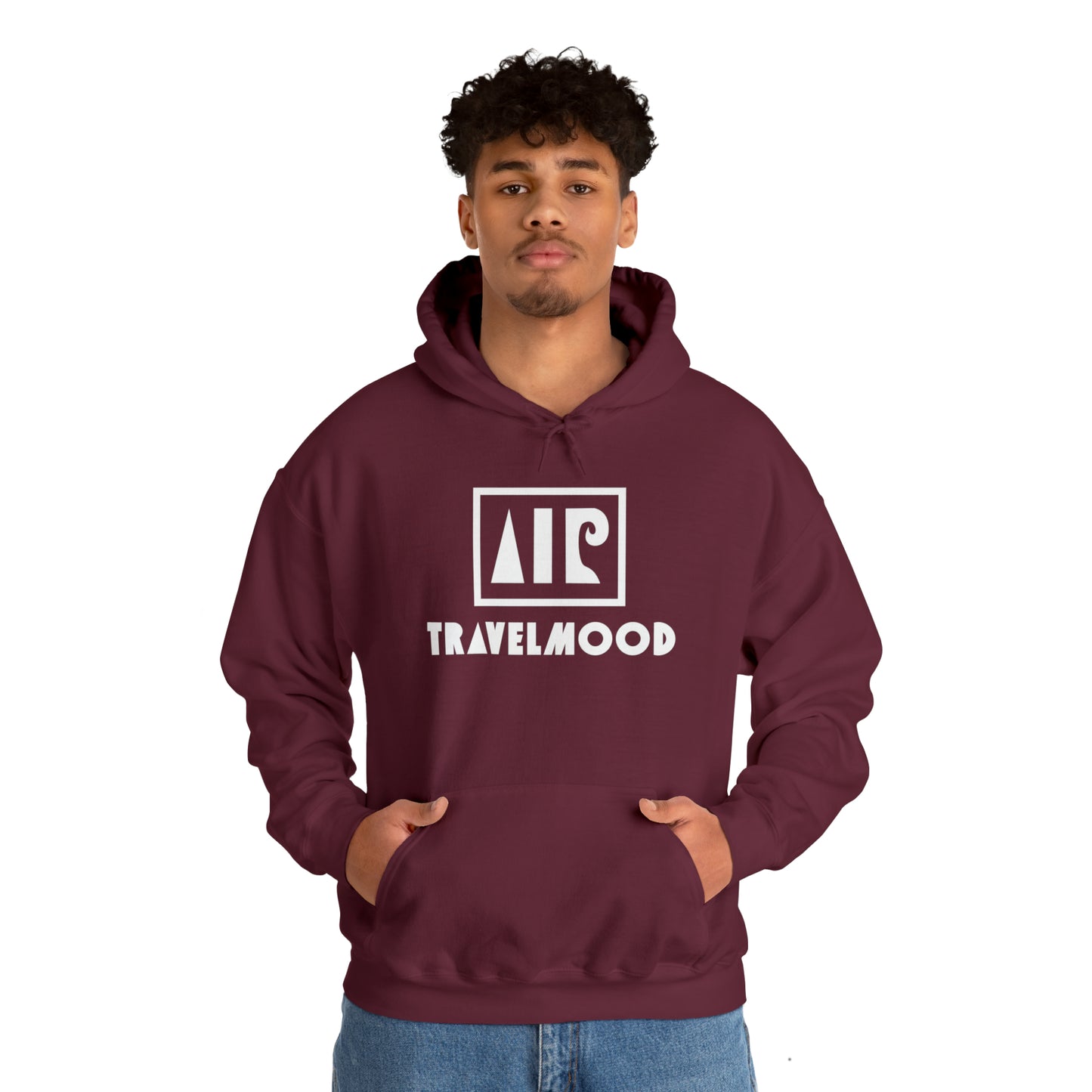 Logo and writing hoodie - Bordeaux