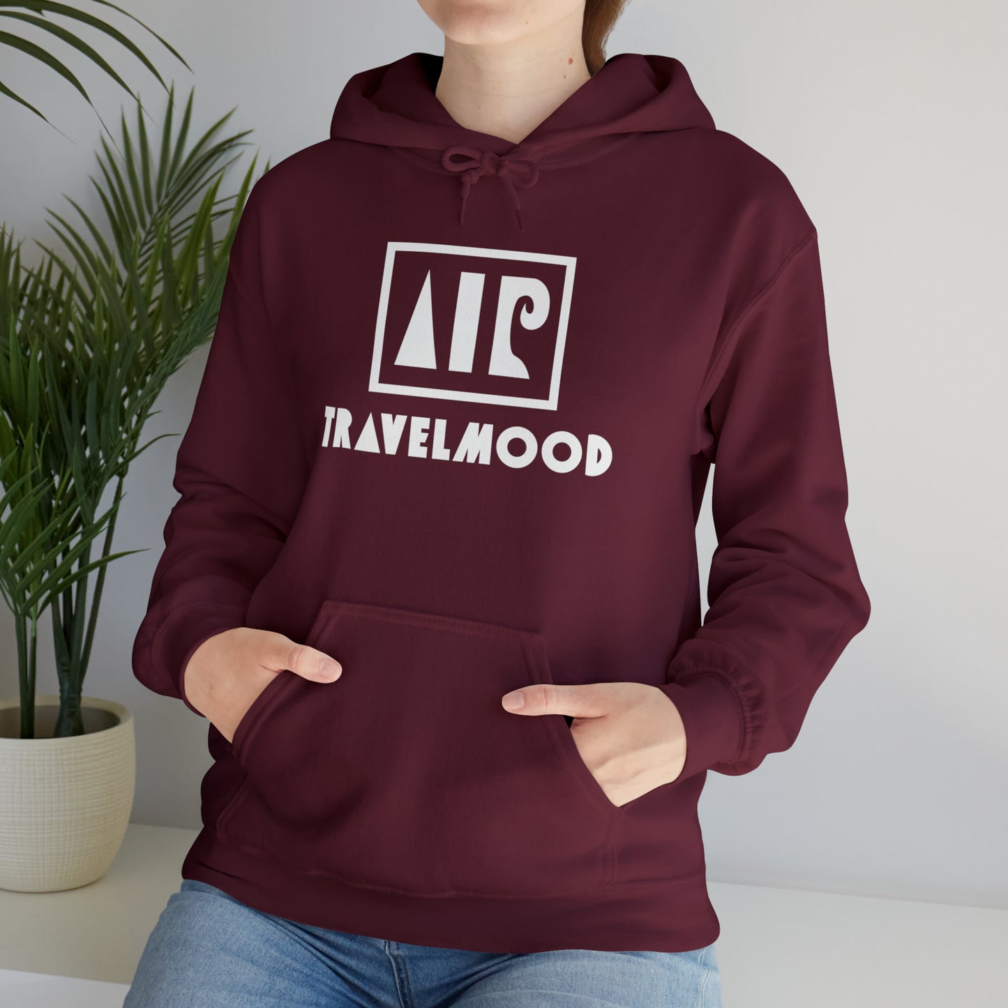 Logo and writing hoodie - Bordeaux