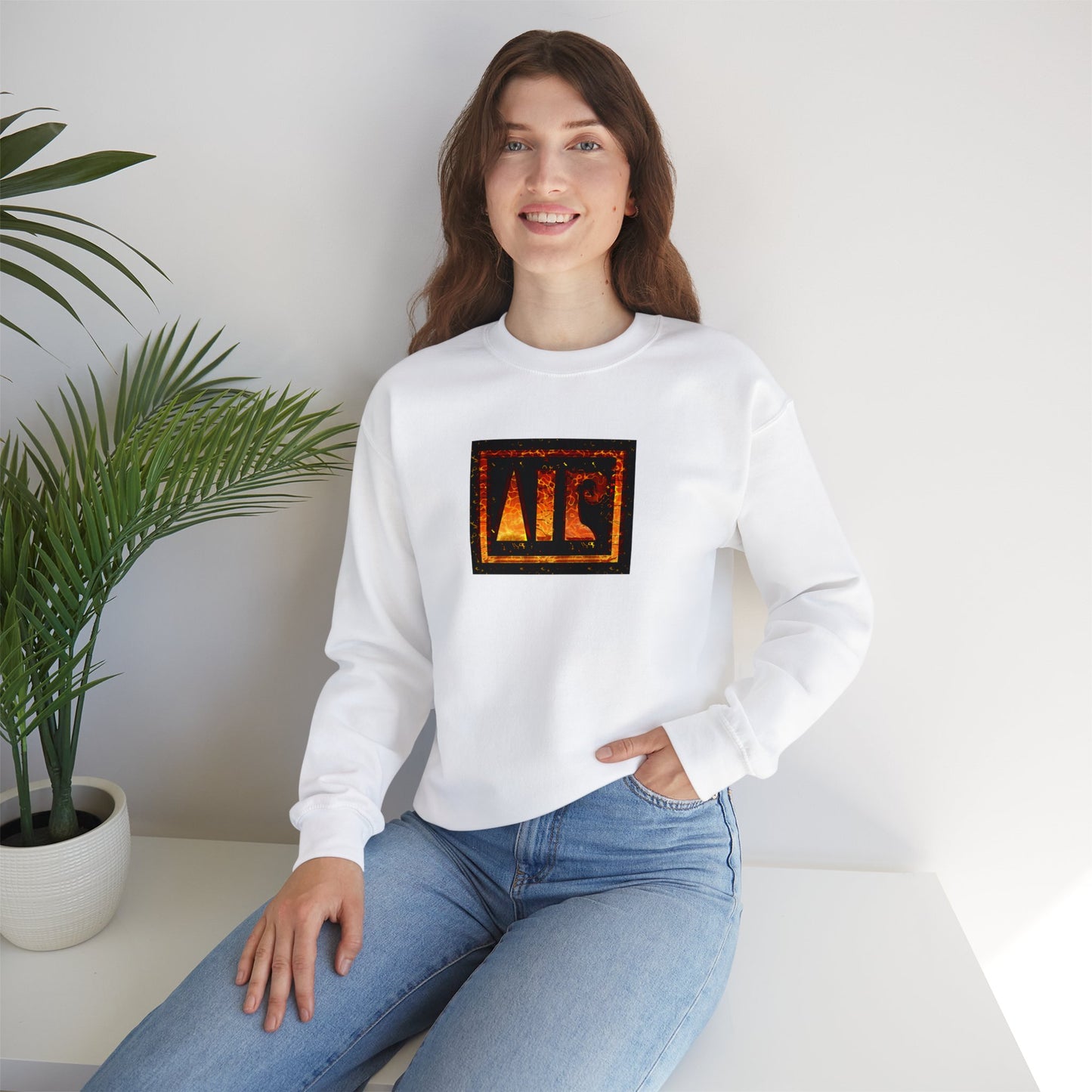 Fiery Meros sweatshirt - White 