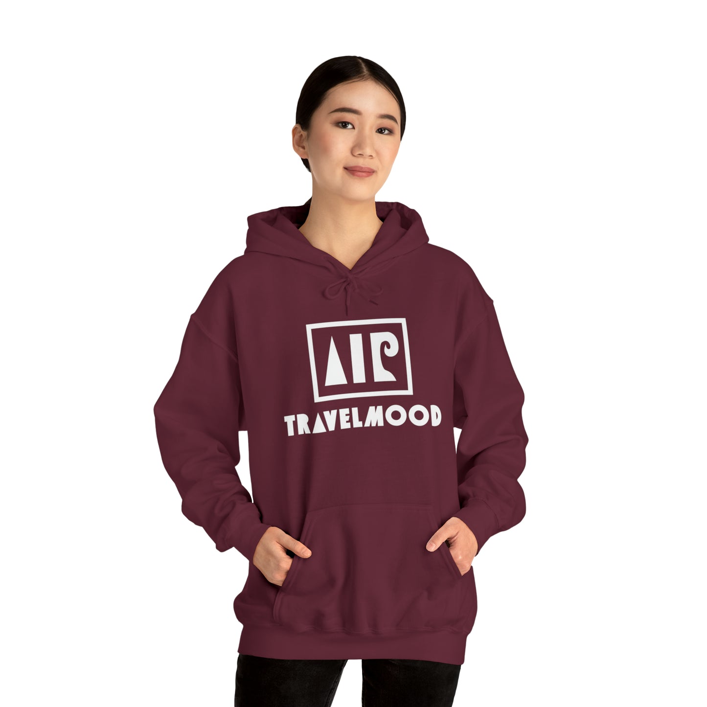 Logo and writing hoodie - Bordeaux