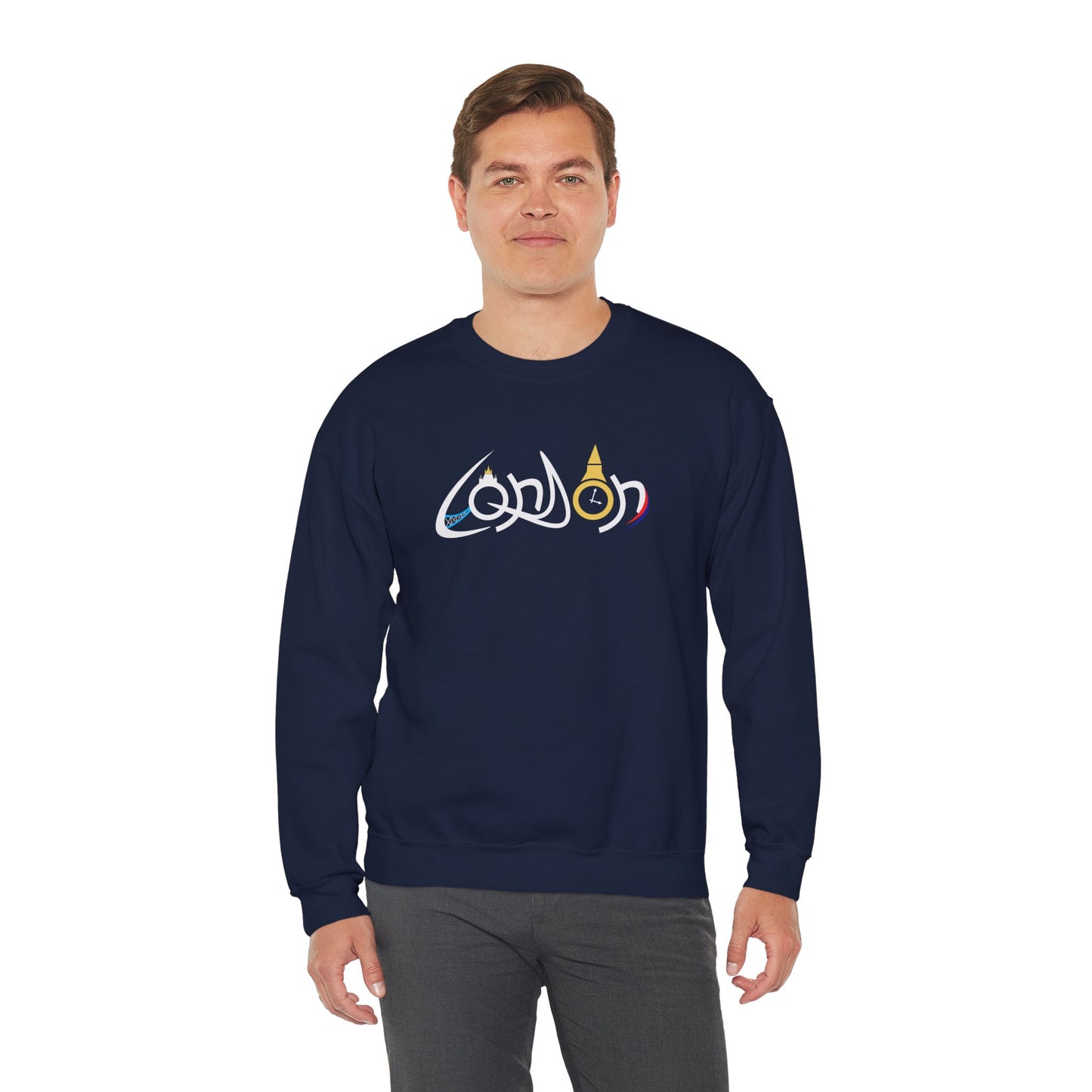 London Sweatshirt - Black/Dark Heather/Navy