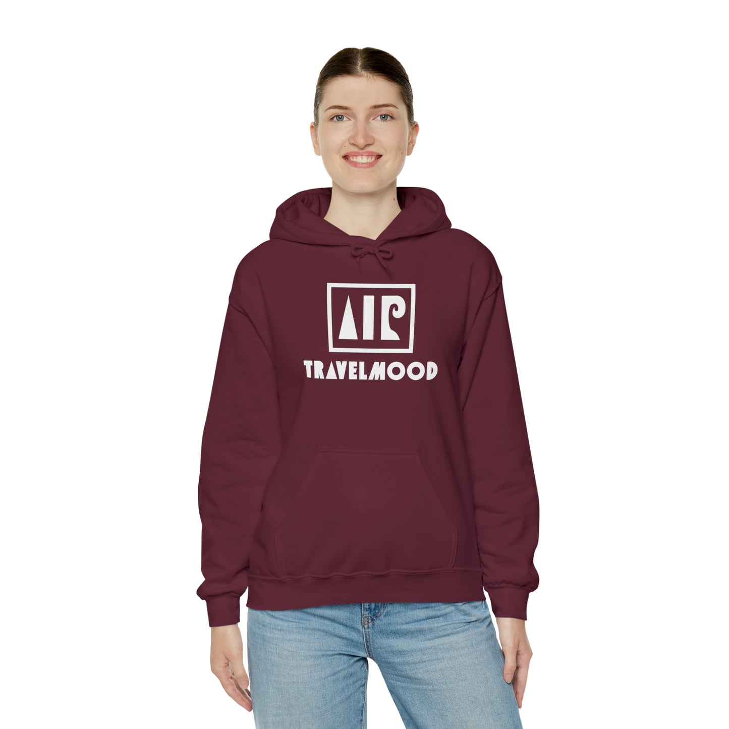 Logo and writing hoodie - Bordeaux