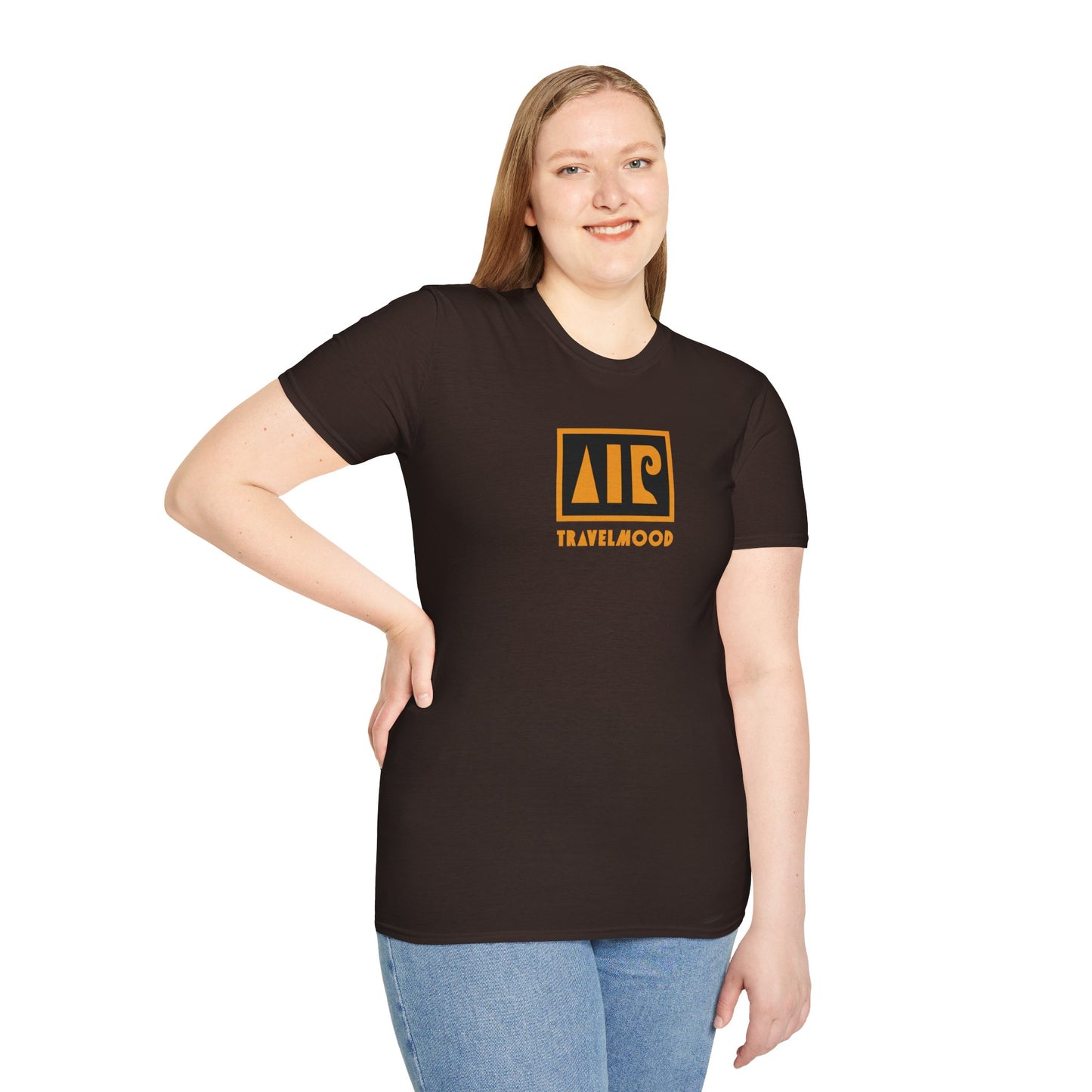 Brown T-shirt - Yellow Meros logo