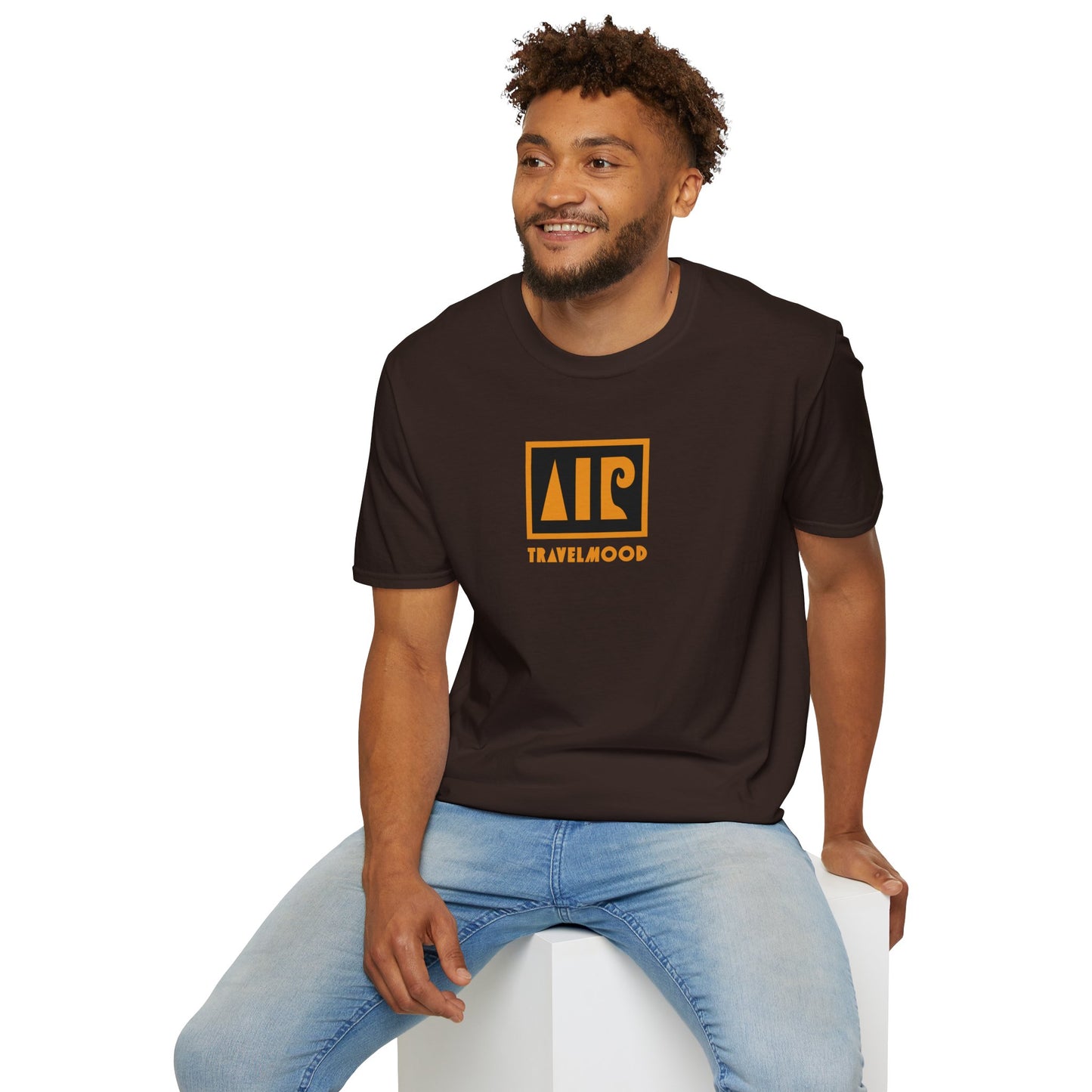 Brown T-shirt - Yellow Meros logo