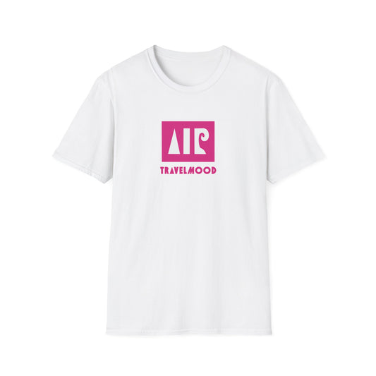 T-shirt nera/bianca - Logo fucsia + scritta