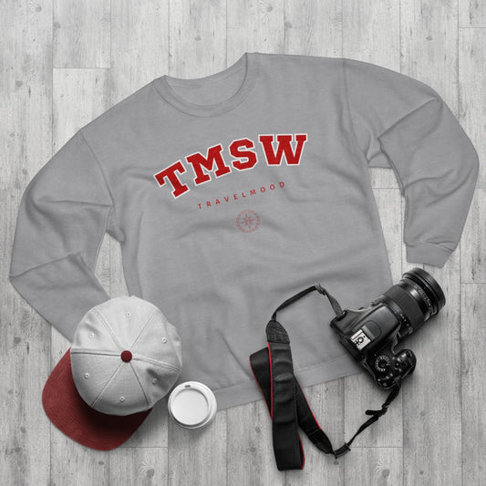 College Crewneck Sweatshirt - Red Letters