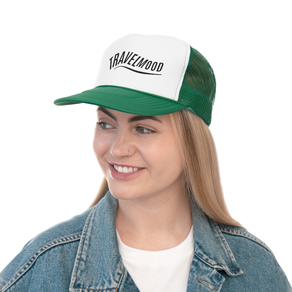 Green Trucker Cap - Flag Logo 