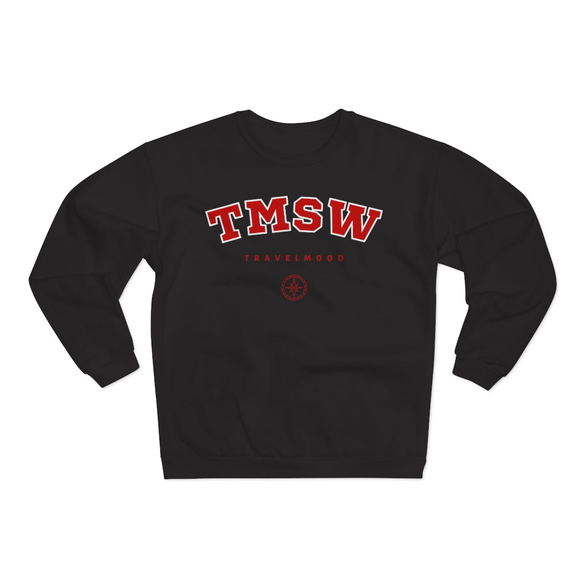 College Crewneck Sweatshirt - Red Letters